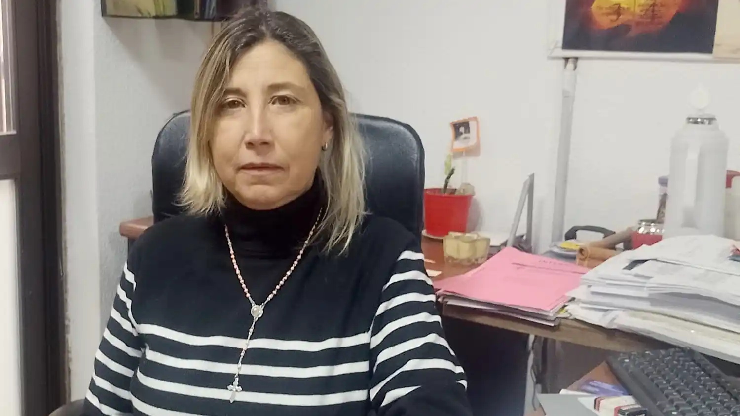 En su despacho. Sandra Antenucci, secretaria de Desarrollo Humano y Políticas Sociales