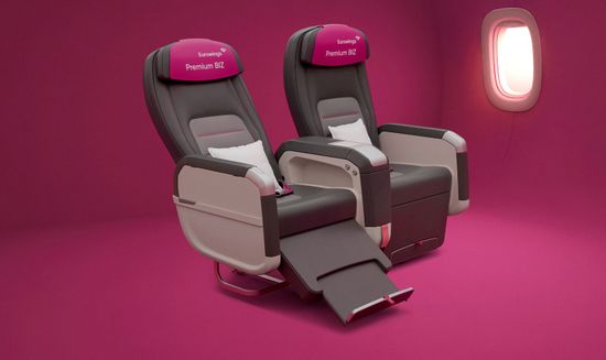 La clase business llega a las low cost con el asiento Premium BIZ de Eurowings