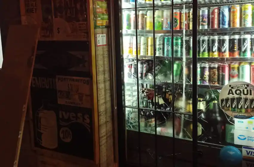 Video: destrozó una vidriera para robar tres cervezas