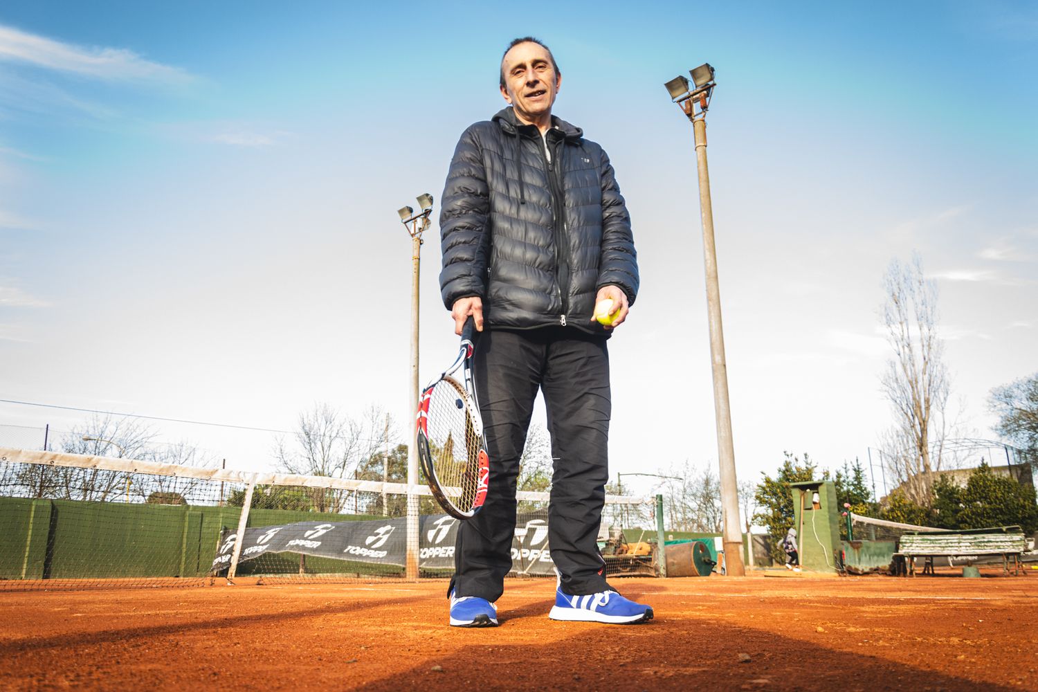 Marcelo Callegari, en las canchas del club Costa Sud