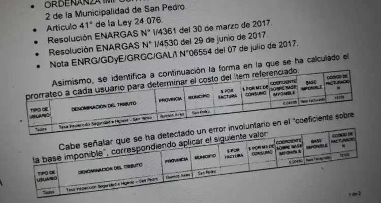 Tras el reclamo del municipio, Litoral Gas devolverá a los usuarios un importe sobrefacturado
