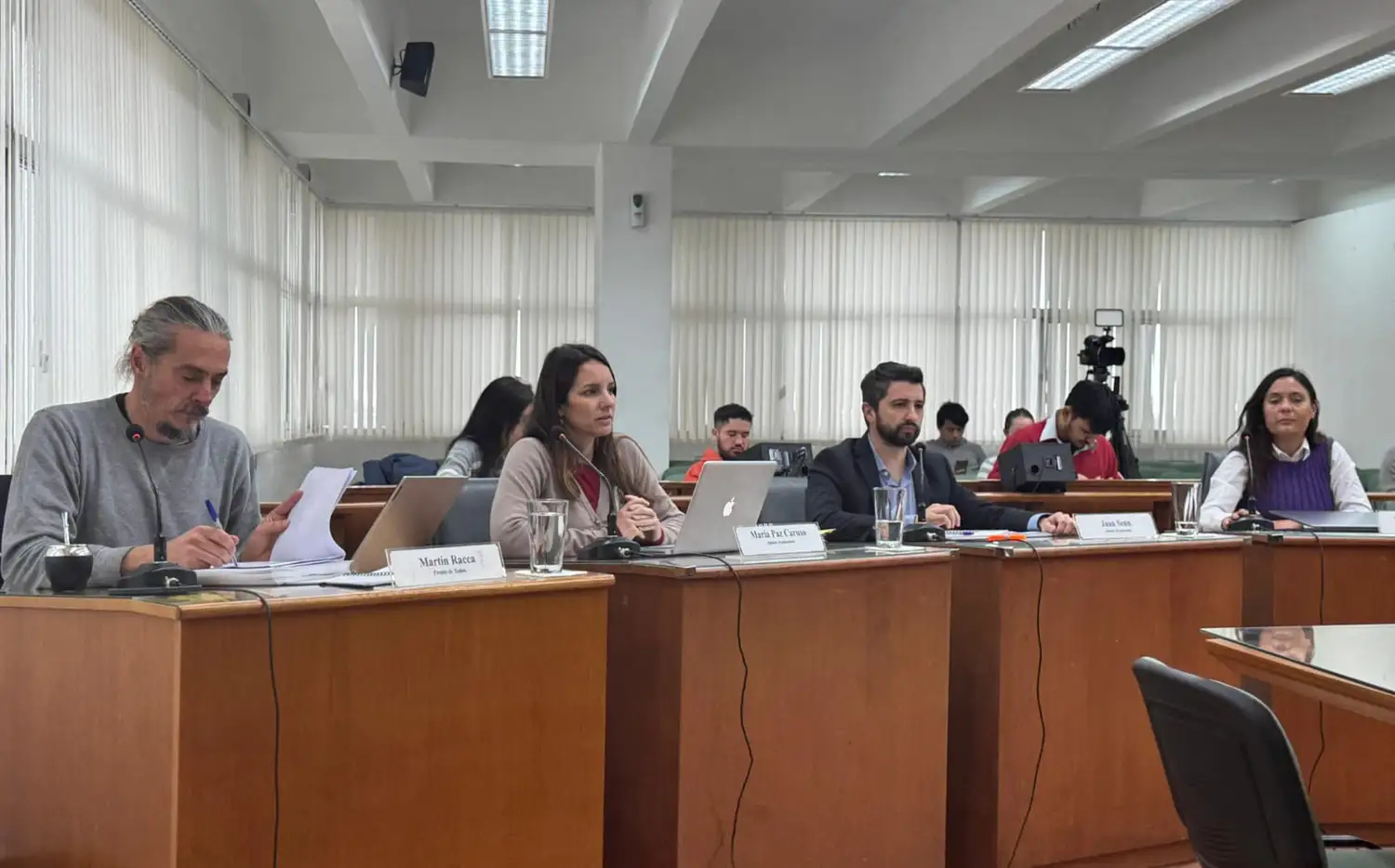 Juan Senn, María Paz Caruso Mónaco, Martín Racca y Valeria Soltermann concejales oposición