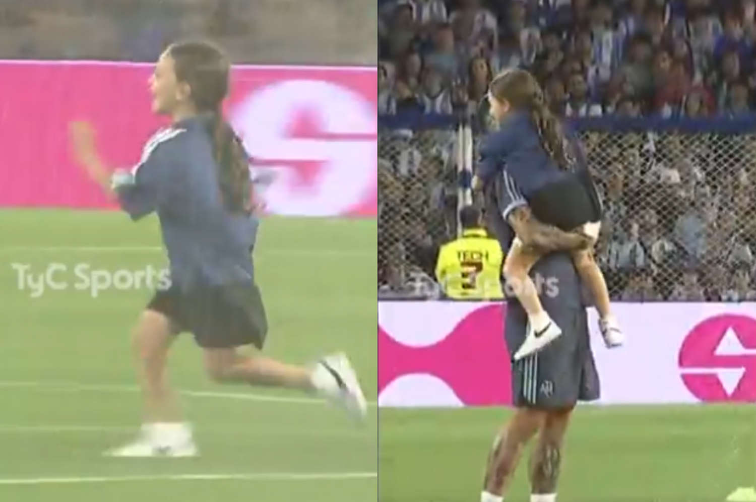 Video: el emotivo momento de la hija de De Paul con su papá y Paredes antes del partido