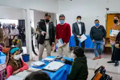 Müller participó del lanzamiento de un programa del Becario