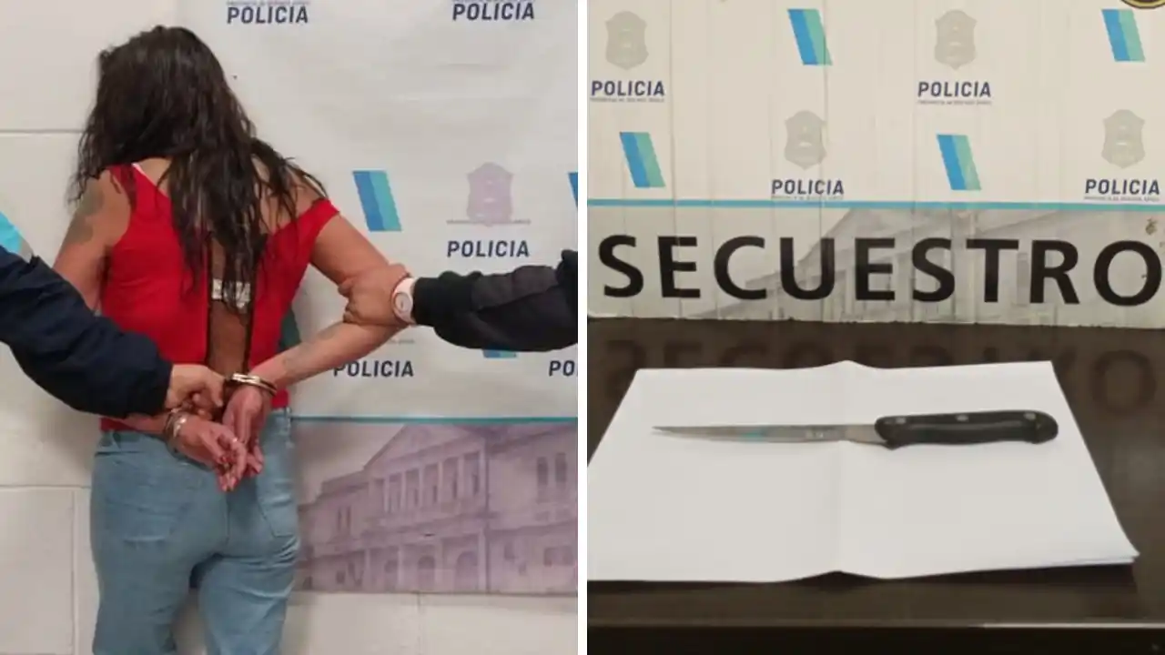 La mujer fue aprehendida por amenazar a a su vecina con un cuchillo