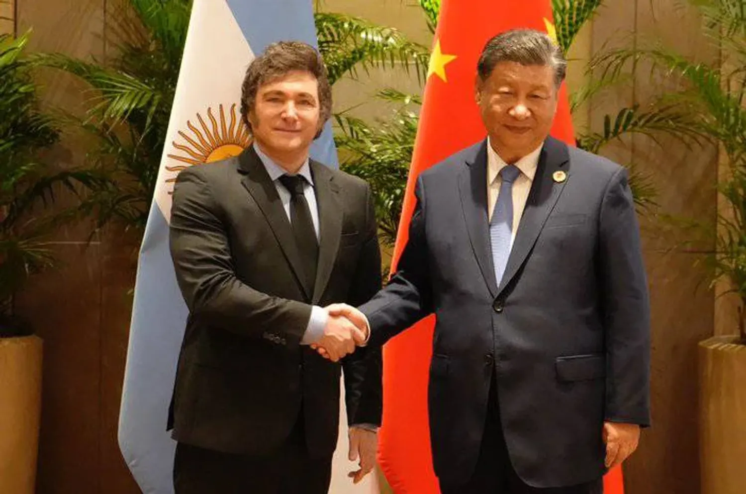Javier Milei y Xi Jinping