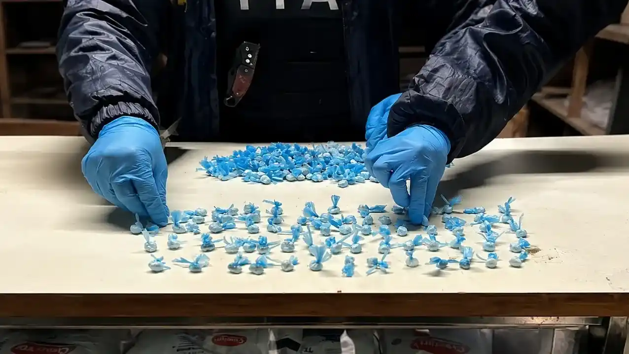 La pareja de 80 años terminó detenida tras el secuestro de más de 300 dosis de cocaína.