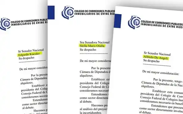 Ley de Alquileres: Representantes de inmobiliarias entrerrianas quieren reunirse con los senadores nacionales