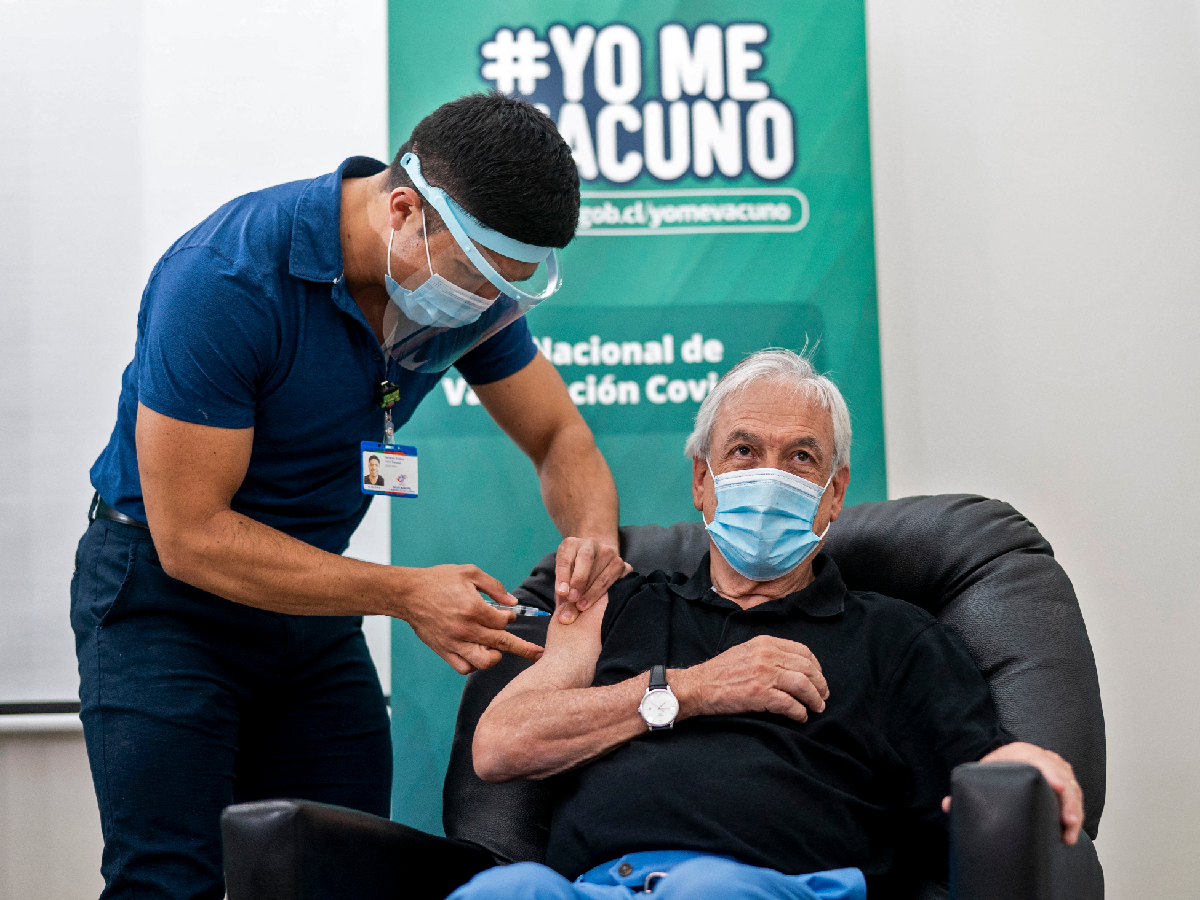 Chile: Piñera se vacunó contra el coronavirus