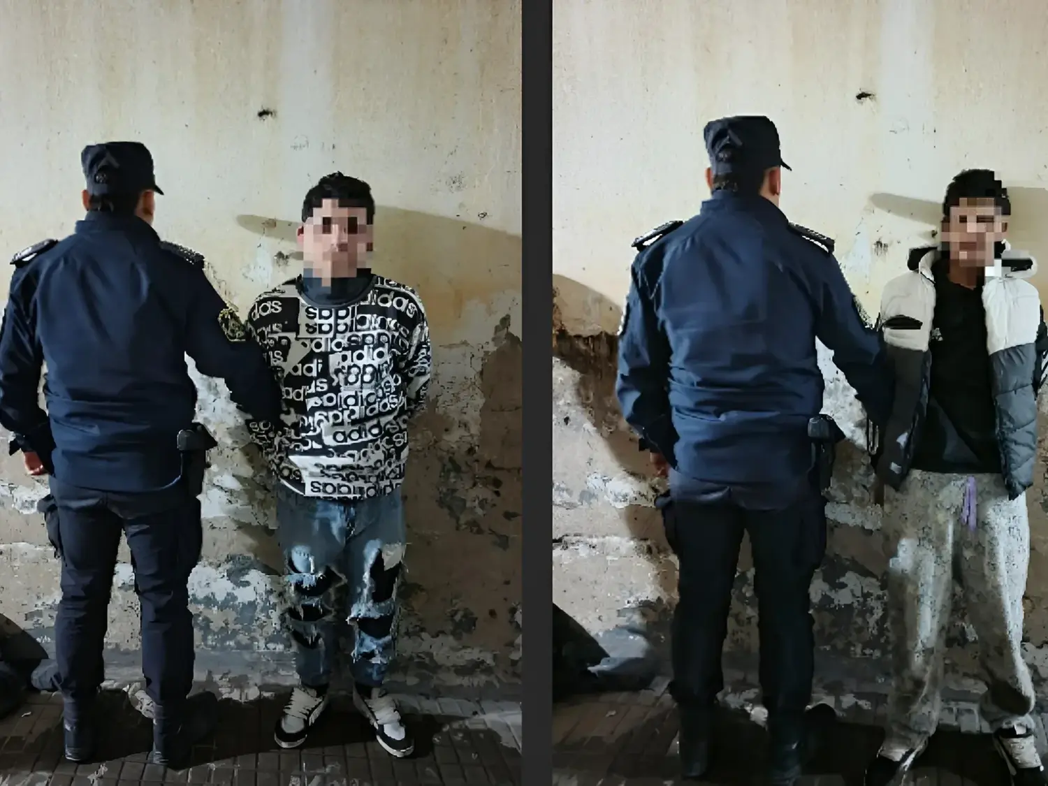 Los ladrones fueron interceptados por la policía.
