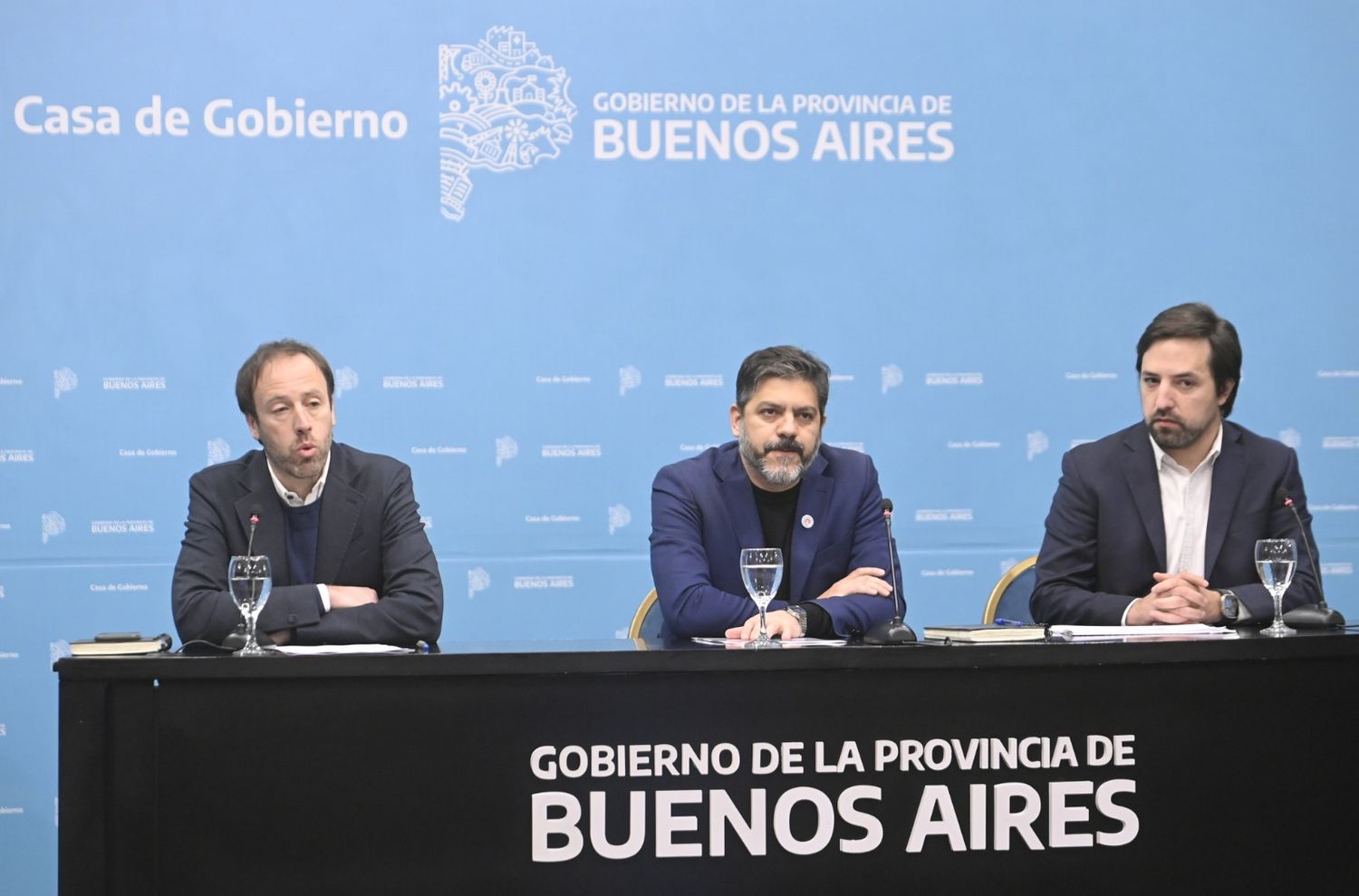 Carlos Bianco encabezó la conferencia de prensa