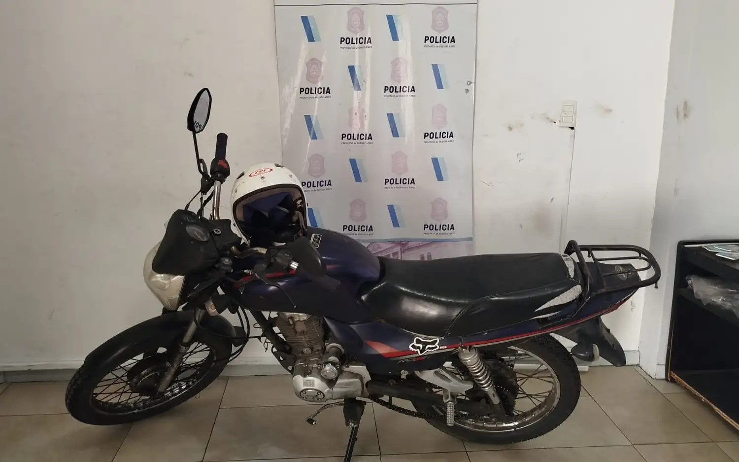 La moto fue recuperada durante un allanamiento en Pampa al 2600.