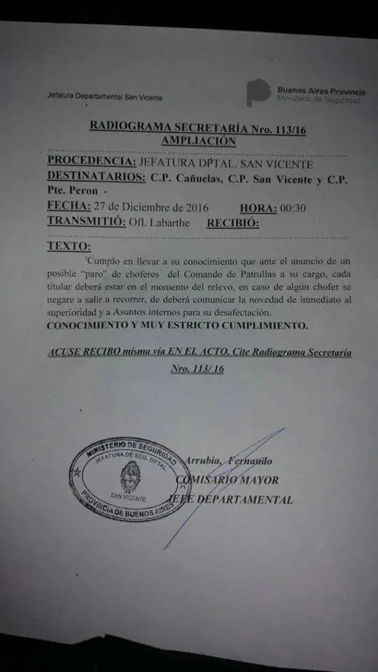 Paro de policías: Desde la Bonaerense advierten que desafectarán a los efectivos que adhieran a la medida
