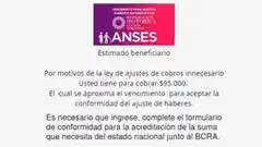 ANSES alerta por falsos correos con supuestos cobros pendientes