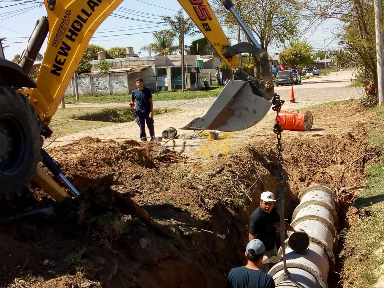 Extienden los desagües pluviales en calle José Martí