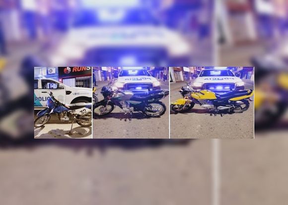 Tránsito: secuestraron tres motos