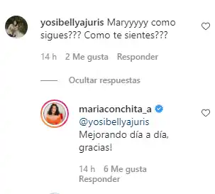 María Conchita Alonso asegura que se recupera satisfactoriamente. Foto: Instagram