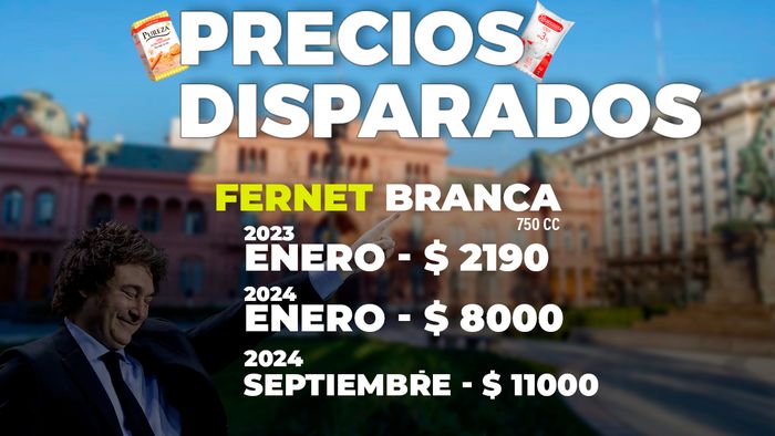 precios disparados fernet septiembre 24