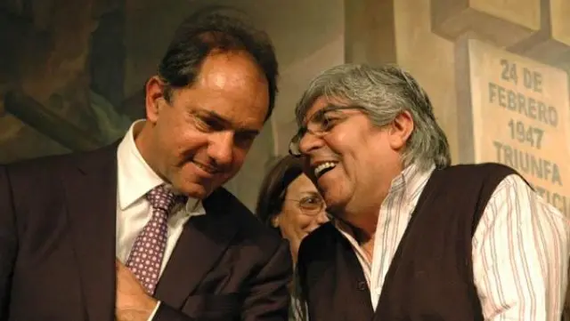 Scioli y Moyano mantuvieron una reunión para hablar de "temas de gestión"