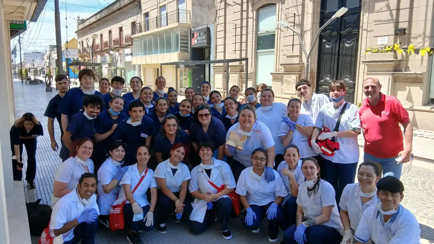 La Cruz Roja realizó un simulacro de rescate en un boliche de la ciudad