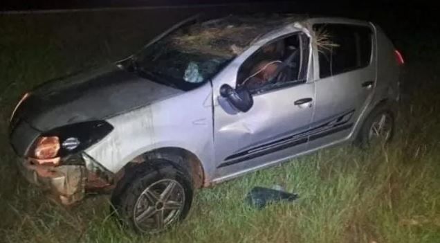 Nuevo accidente en la Ruta 14: un auto despistó y volcó