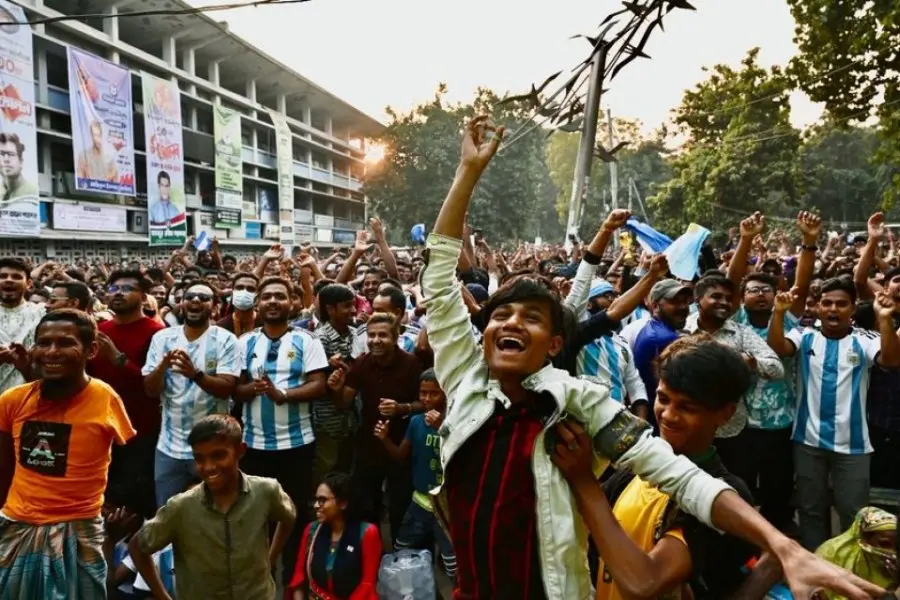 Locura en Bangladesh por la Selección Argentina: otra vez miles de personas salieron a festejar