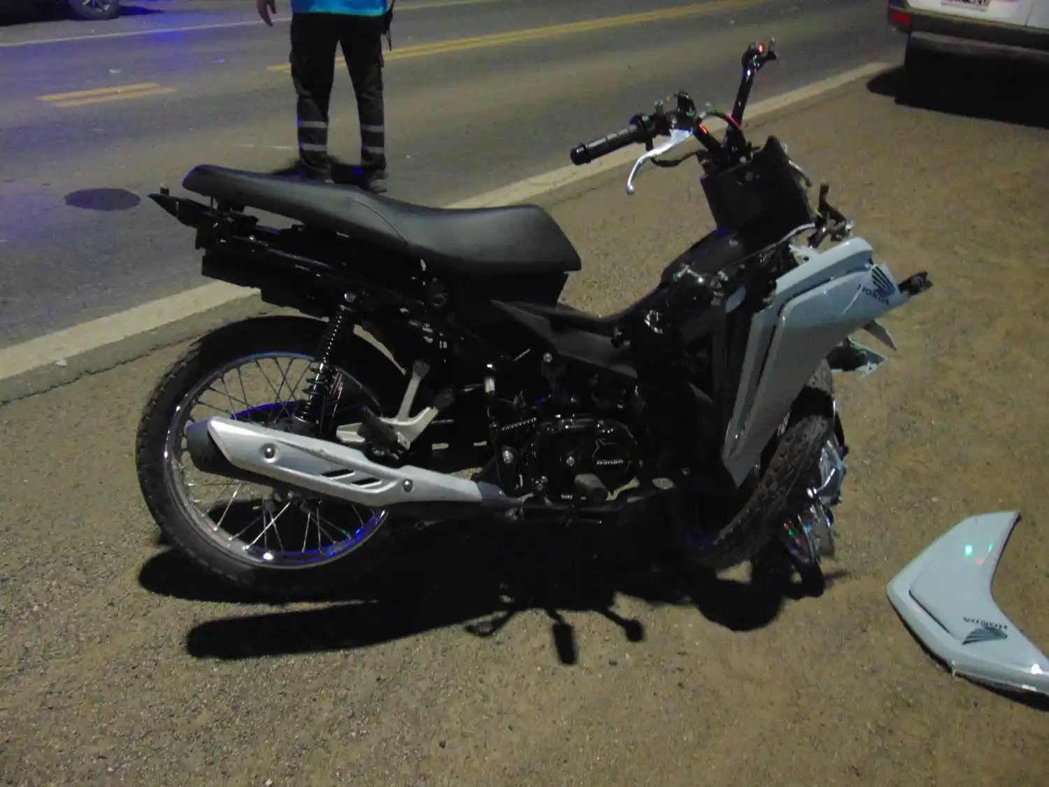 La moto de 110 cc fue la que resultó con mayores daños.