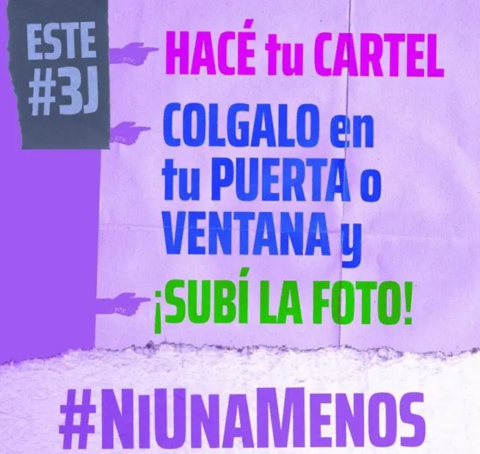 Ni Una Menos convoca a un cartelazo para conmemorar los seis años del movimiento