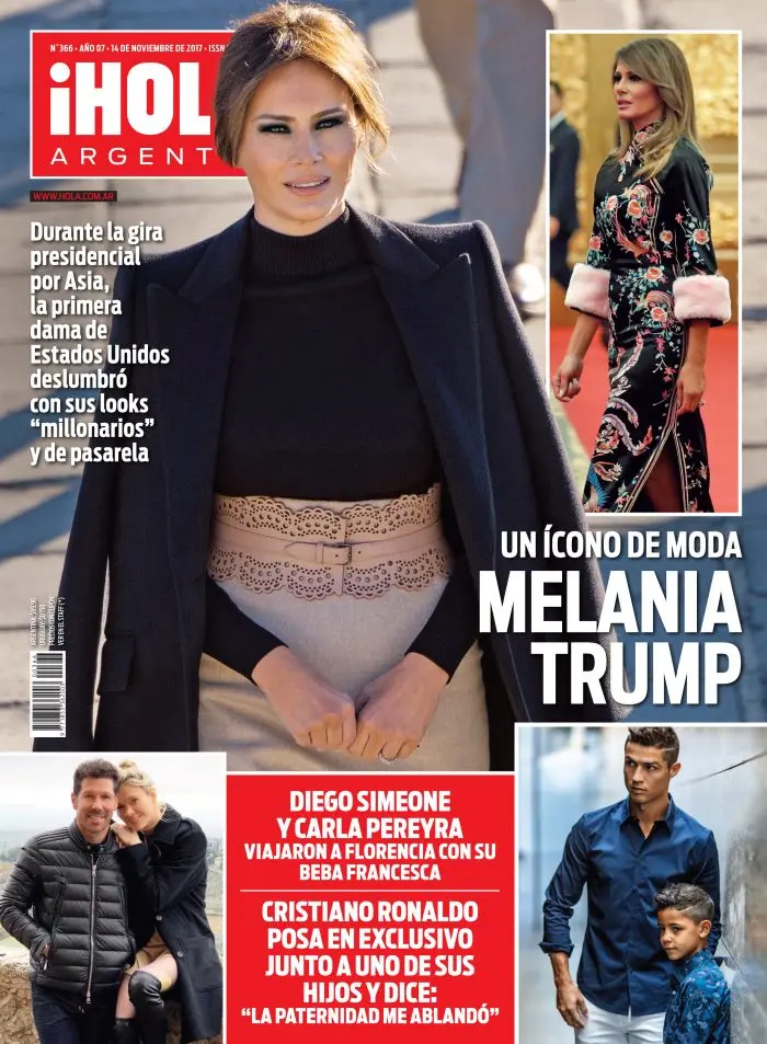 En ¡Hola!, Melania Trump impacta con sus looks en Asia