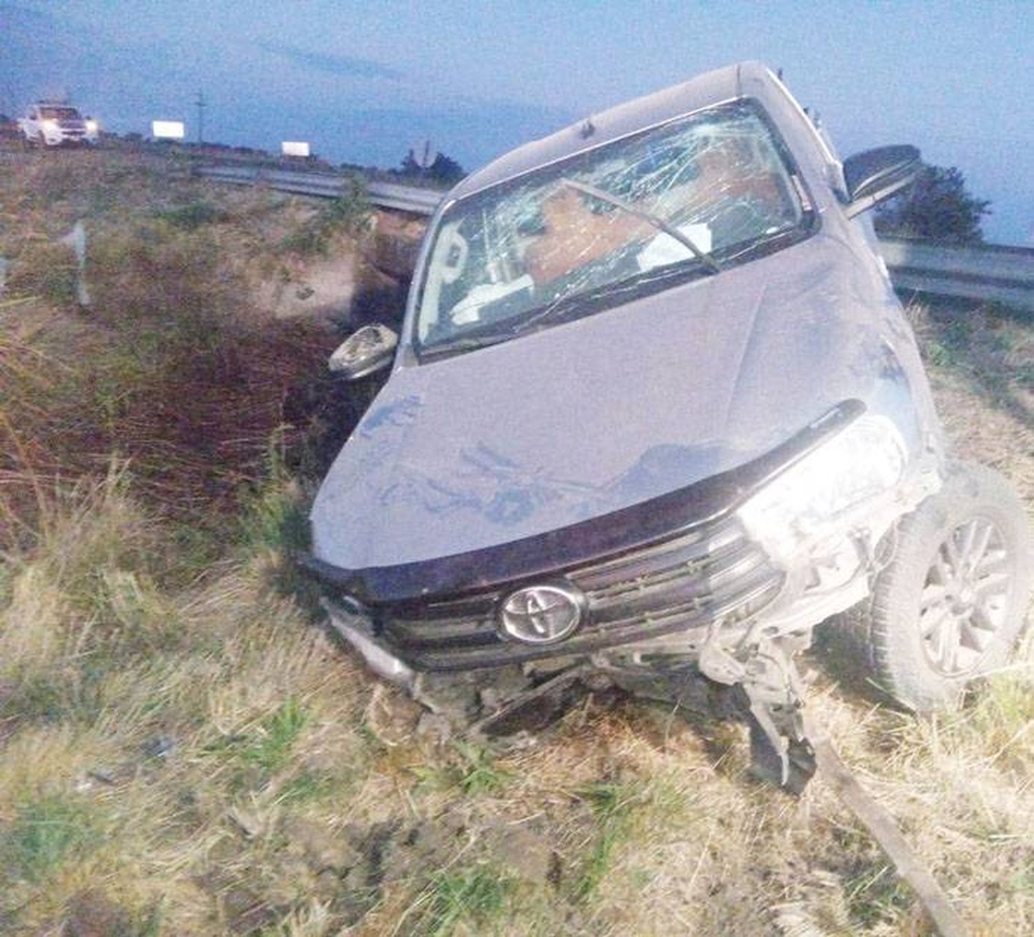 Despiste de camioneta  en la Ruta 18