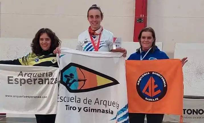 Nadia Massini, en lo más alto del podio.