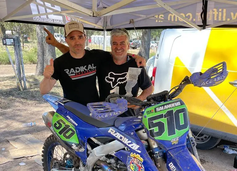 Estanislao Salanueva junto a Gerardo De Lucca