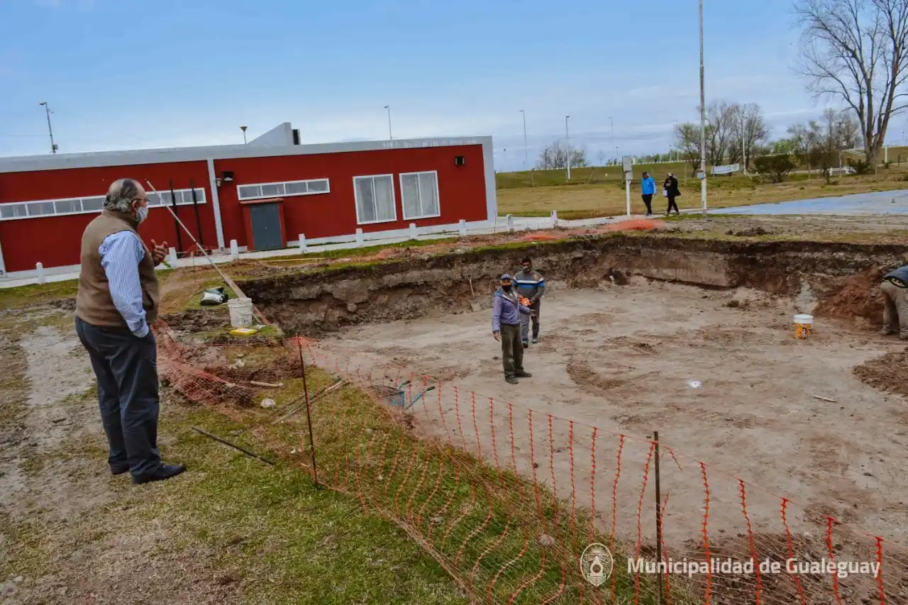Comenzó la construcción de la pileta de Natación AIPRODIS