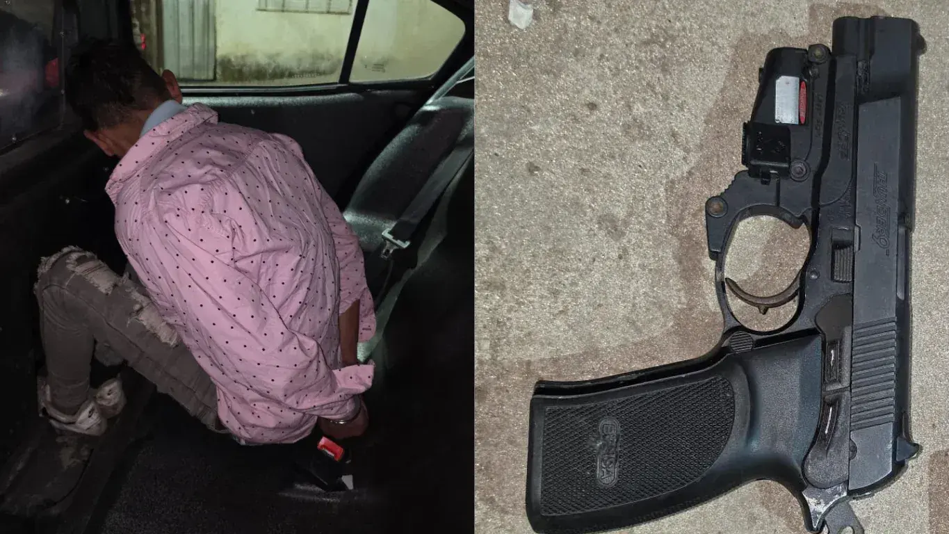 Detenido y secuestro de arma en zona sur.