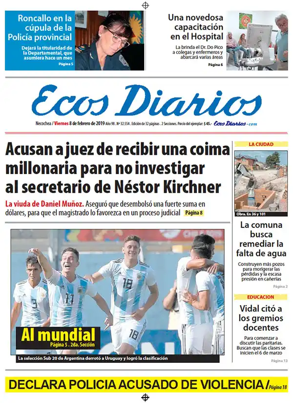 Tapa del 8 de febrero de 2019