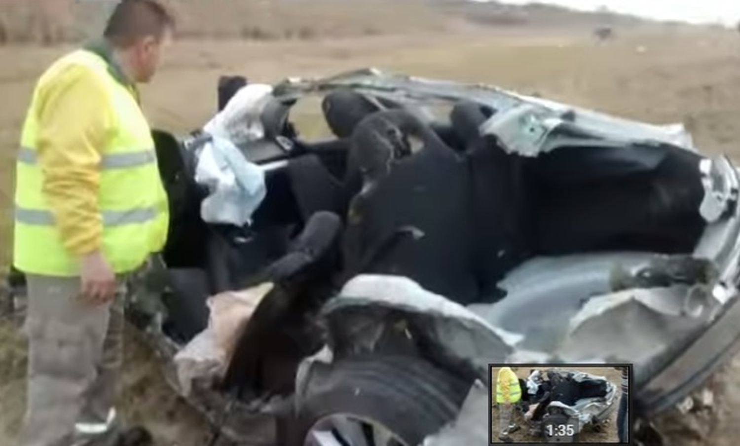Las primeras imágenes tras la muerte de Barisone: Iba a 195 km/h