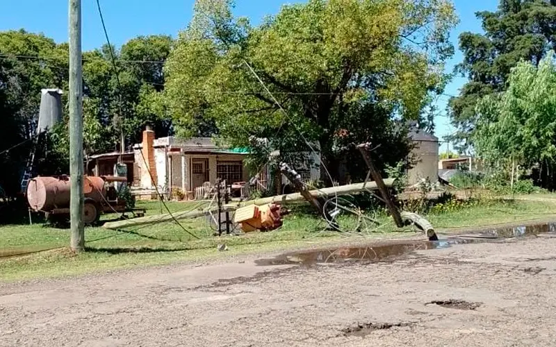Villa Jardín tras el temporal: “Muchos postes caídos y sin luz”