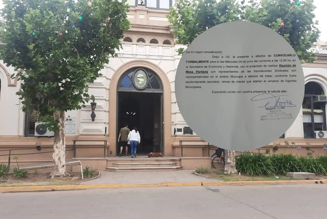 La directora de Asesoría Letrada, Viviana Costa, firmó la convocatoria a los gremios.