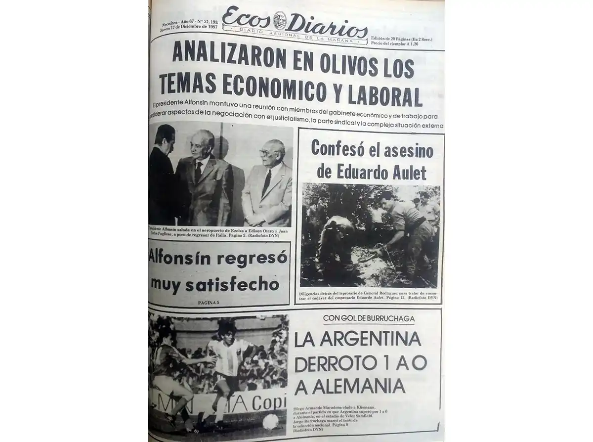 Jueves 17 de diciembre de 1987