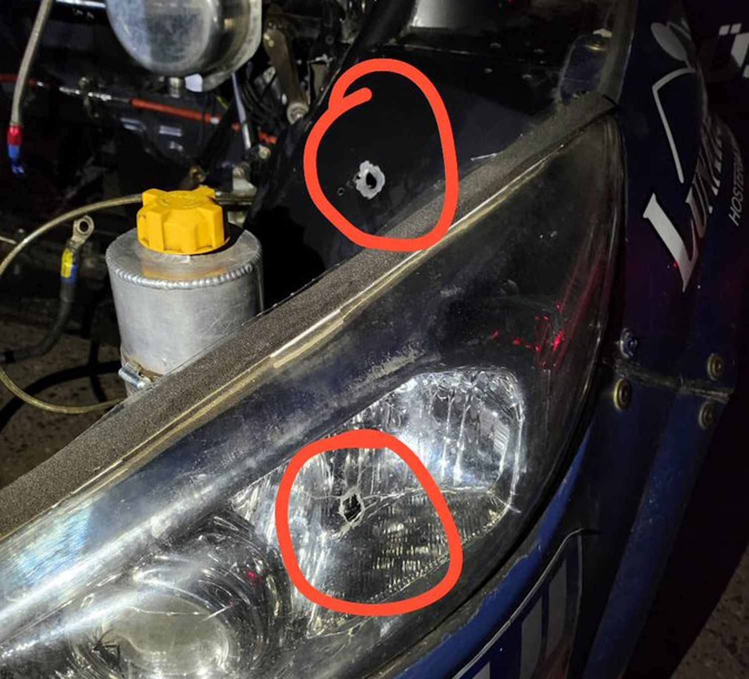 Leonel Pernía denunció que su auto fue baleado