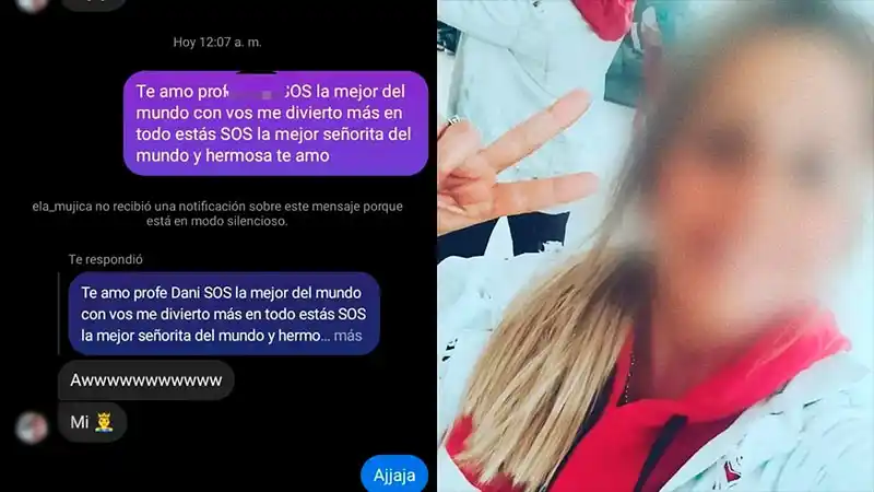 Revelaron los chats de la maestra denunciada por acosar sexualmente a un alumno