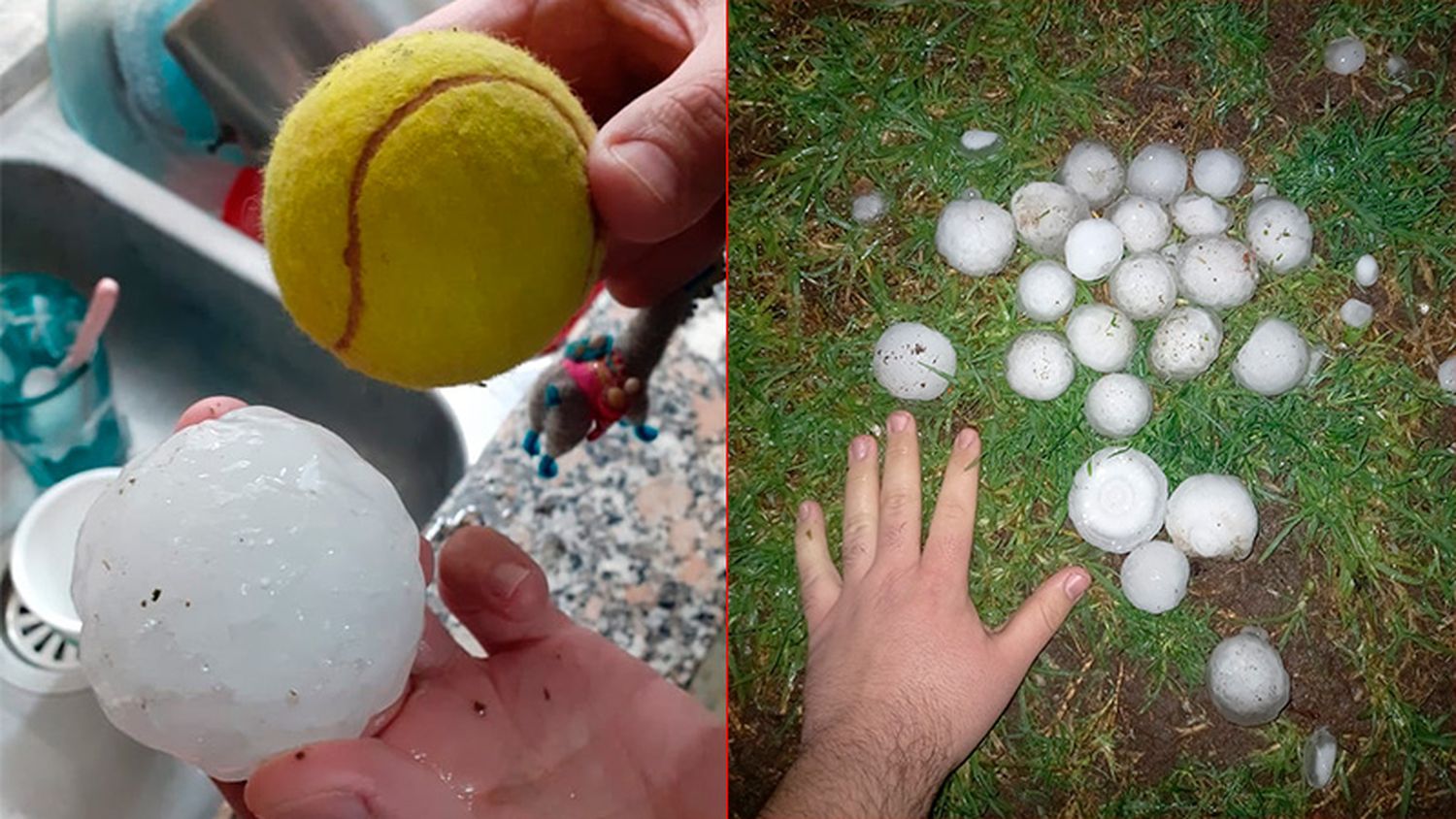 Impresionante granizo del tamaño de pelotas de tenis en Pergamino: imágenes