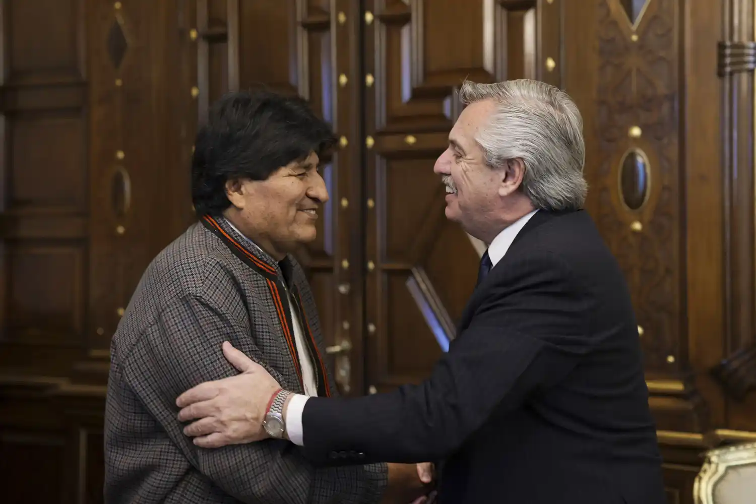 El Presidente almorzó con Evo Morales durante un encuentro en Casa Rosada