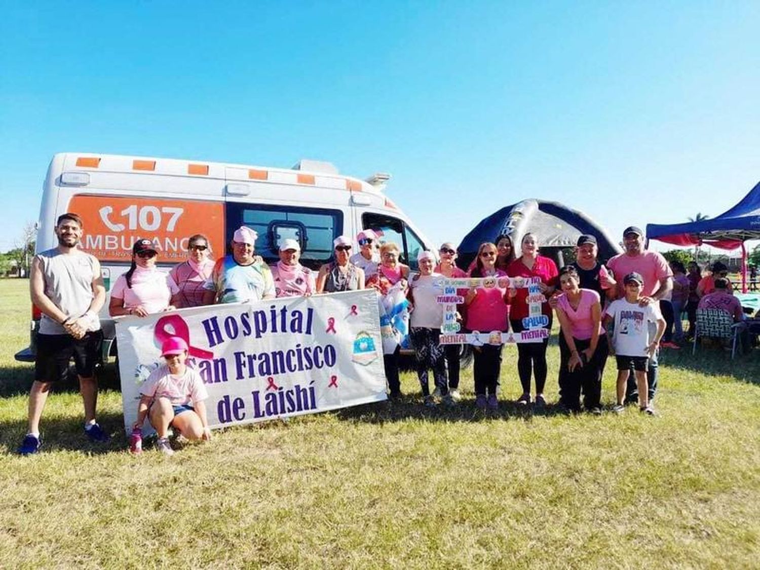 Con una caminata, el hospital de 
Misión Laishí comenzó al Mes Rosa