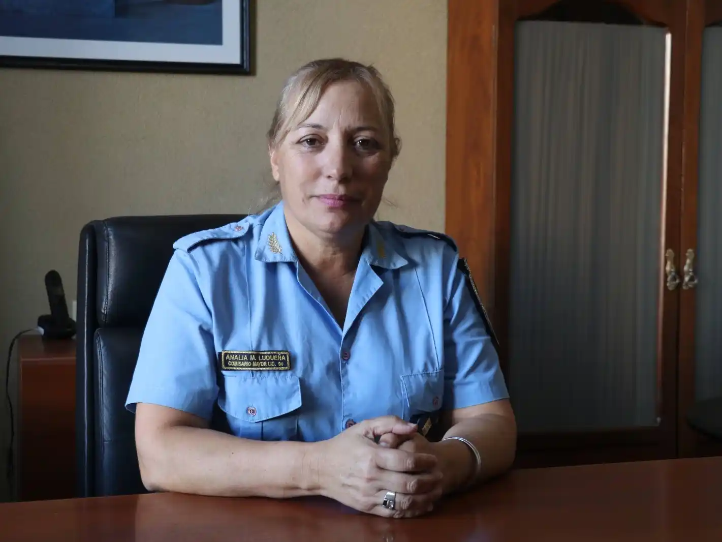 La flamante titular de la Departamental de Policía, Analía Ludueña.