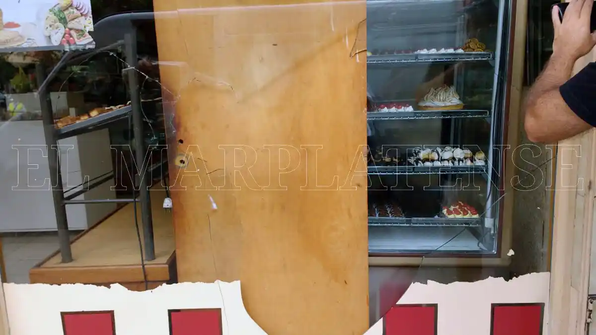 Atacaron a piedrazos a una panadería del macrocentro