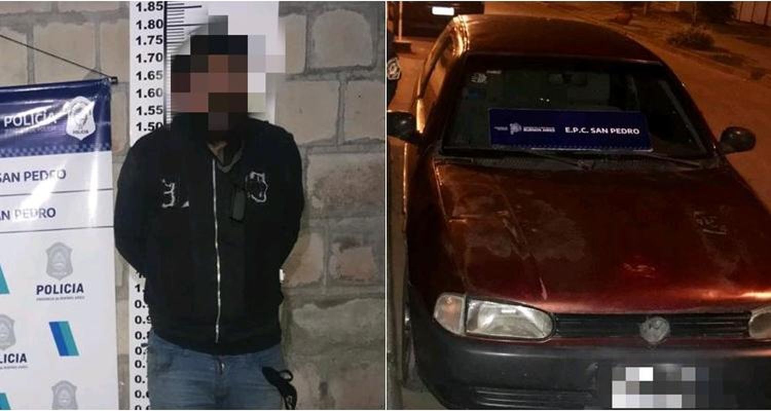 Delincuente robó un auto y fue interceptado mientras escapaba por ruta 191 cerca de Pueblo Doyle