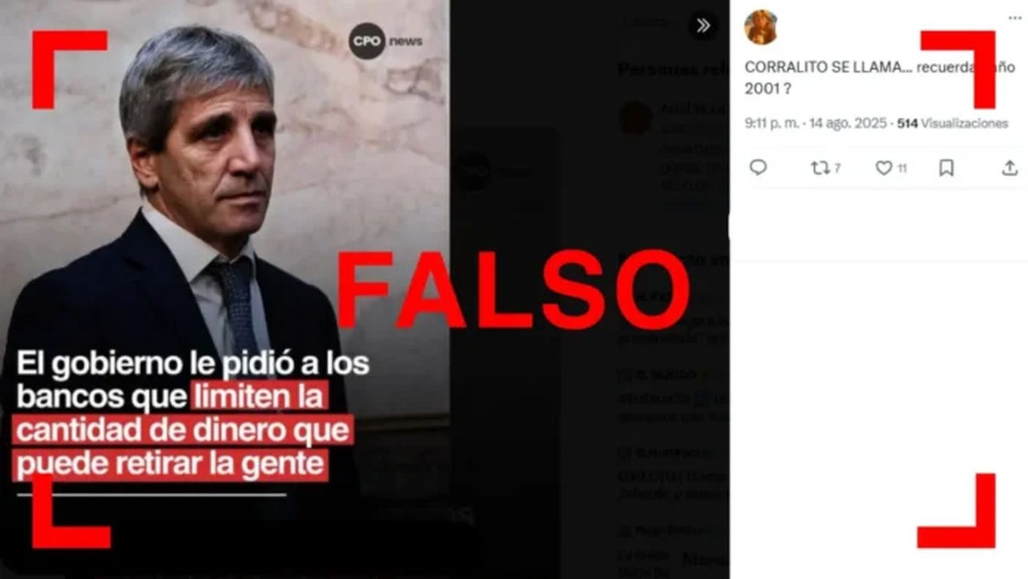 Es falso que el Gobierno haya instalado un nuevo corralito
