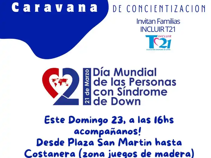 Gualeguay se suma a la concientización por el Día Mundial del Síndrome de Down con una caravana
