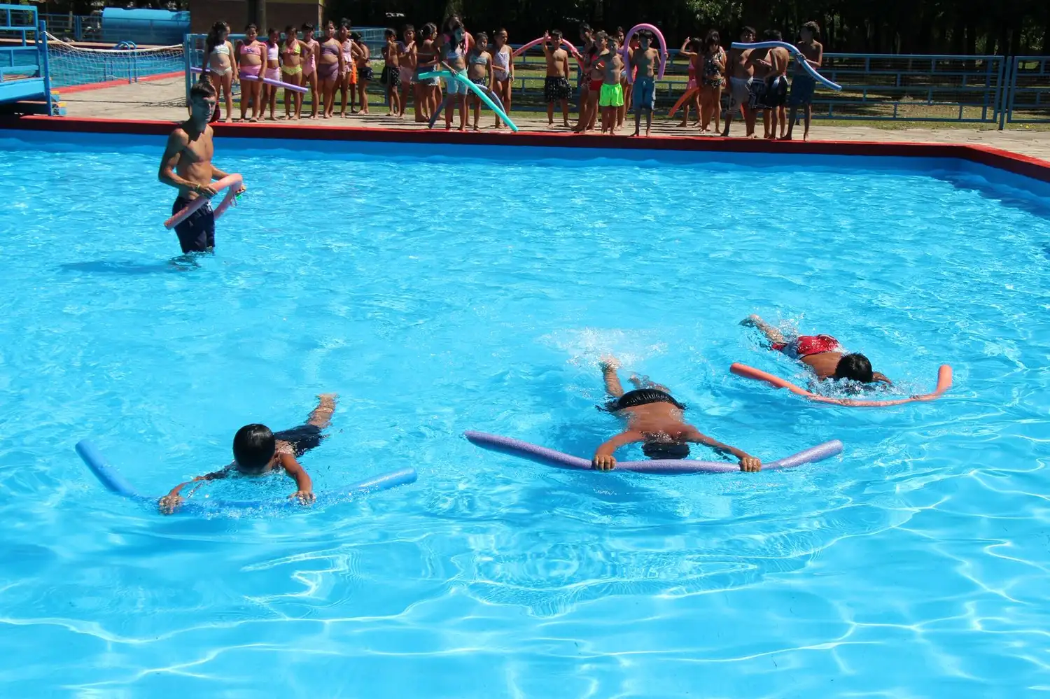 36.000 niños, niñas y adolescentes están aprendiendo a nadar en el marco de un programa que combina educación, deporte, recreación y convivencia. Foto: GSF